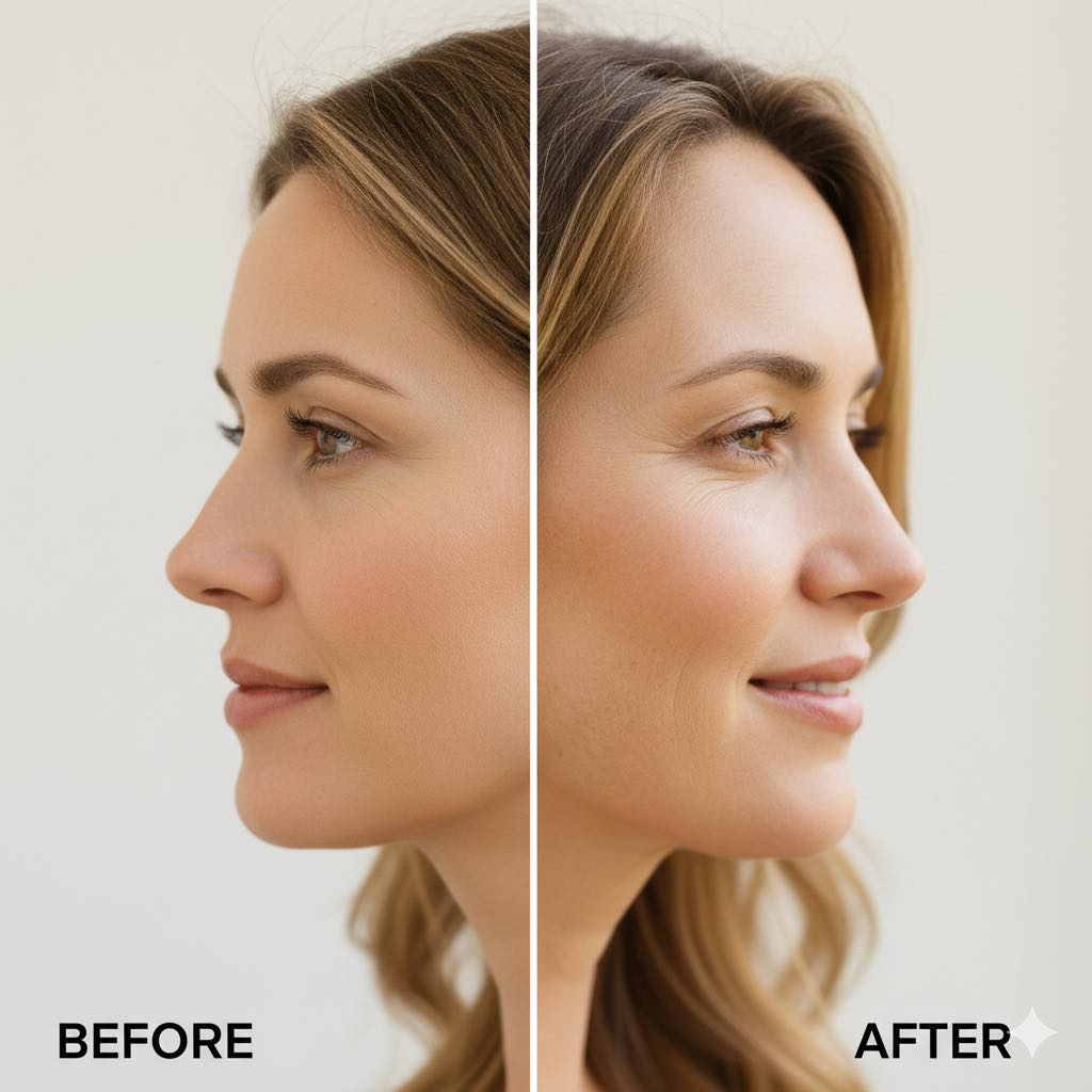 قبل و بعد تزریق